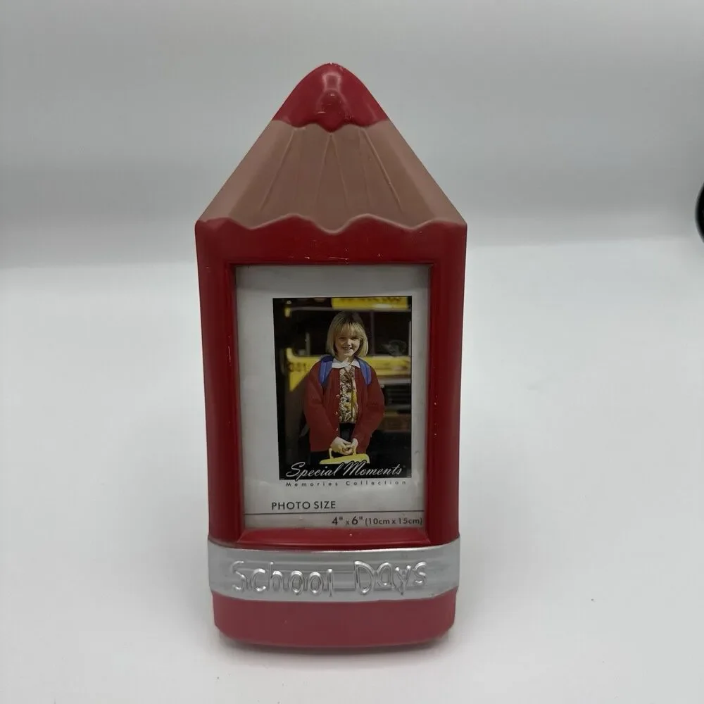 Vintage‎ Pencils School Days Picture Red Frame Back To School